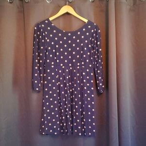 Baby Doll Polka Dot Dress with Button up Back
